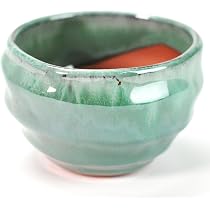 緑色の円型陶器製盆栽鉢 約42cm×15cm Amazon.co.jp: 盆栽妙 植木鉢 陶器鉢 盆栽鉢 山野草鉢 3号 グリーンー
